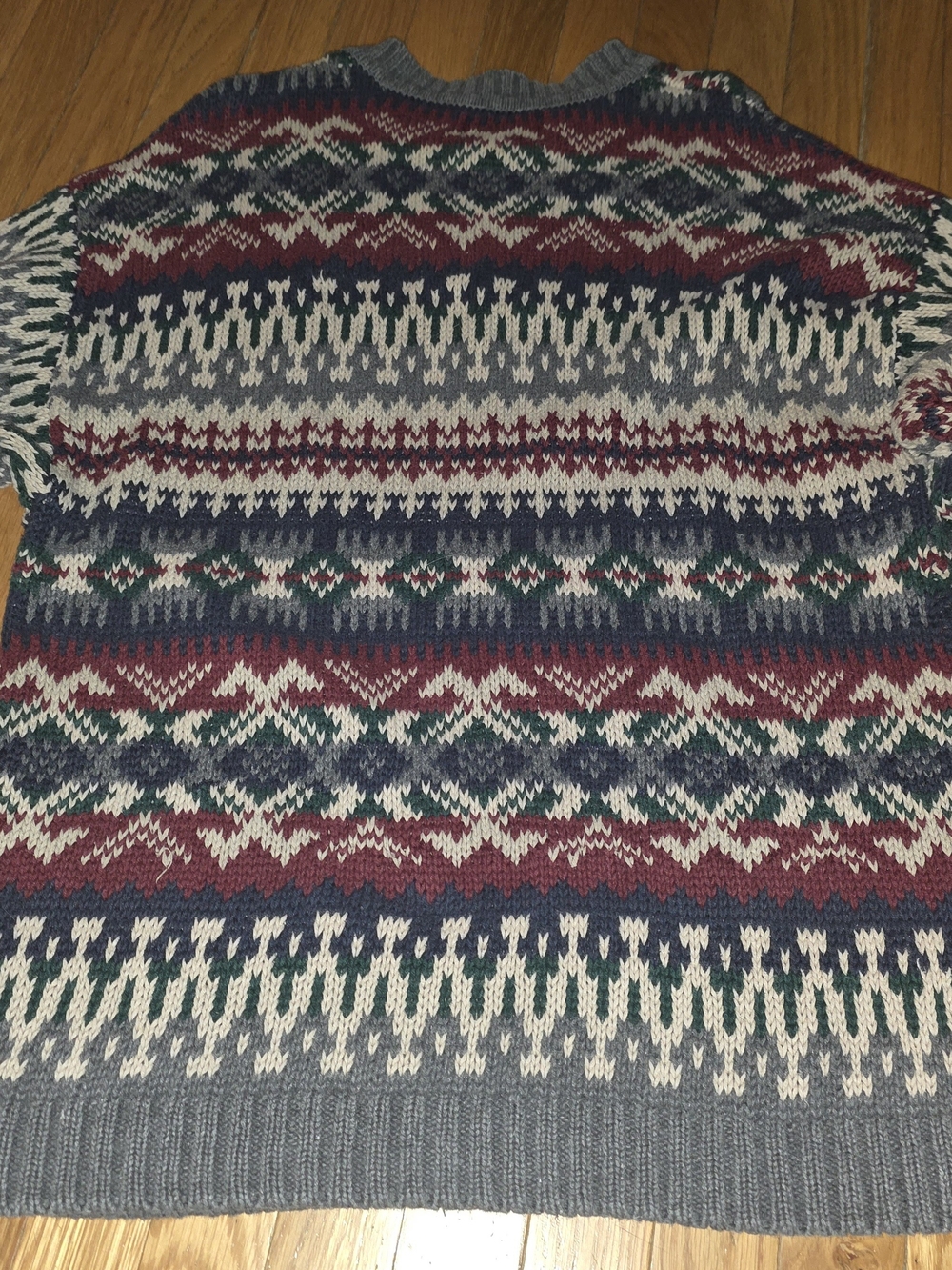 VINTAGE Y2K ABERCROMBIE & FITCH Men's Multicolor Fair Isle Crewneck Sweater XL - Picture 5 of 12